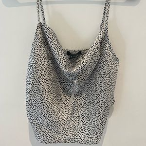 Forever 21 Satin Cheetah Tank Top